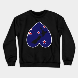 Love New Zealand Down Under Heart Crewneck Sweatshirt